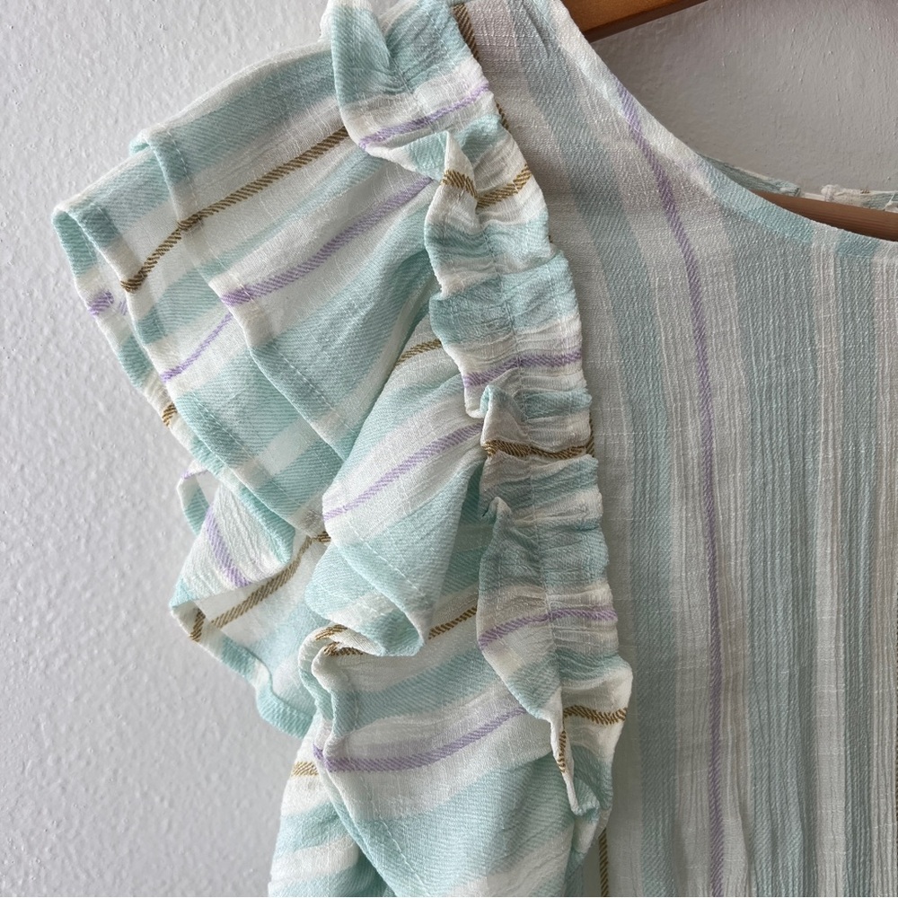 Pastel Stripe Shortsleeve Top - Picture 2 of 3